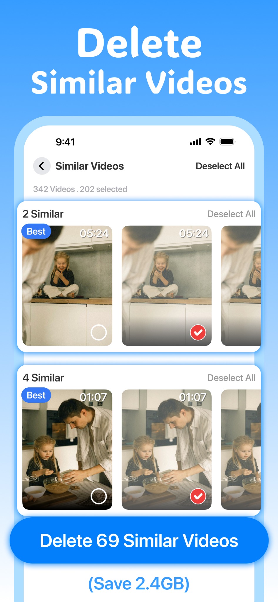 Similar video cleanup
